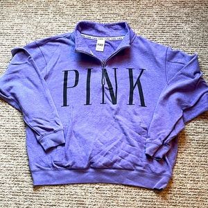 Victoria’s Secret PINK 1/4 zip sweatshirt in purple GUC